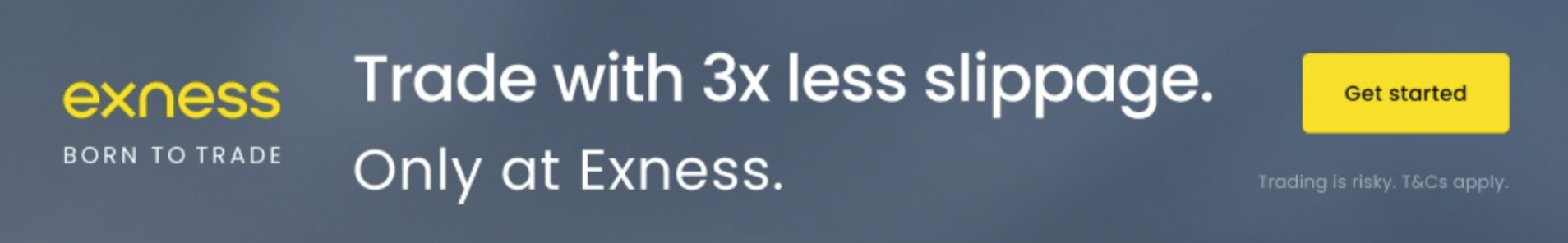 Exness - Trade with 3x less slippage